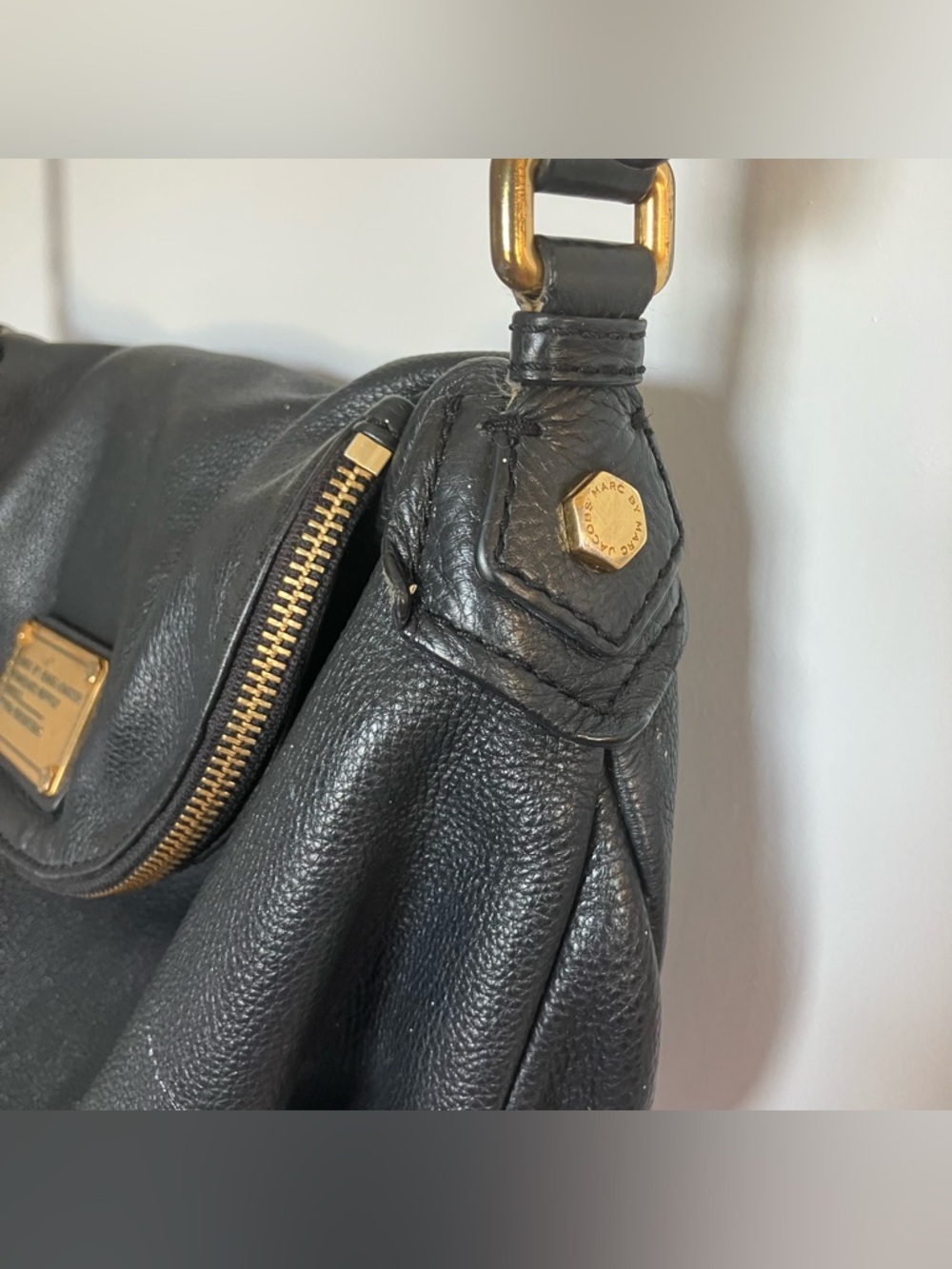 MARC by‎ MARC JACOBS Natasha Classic Q Leather Crossbody Black Y2K Purse - Picture 5 of 12